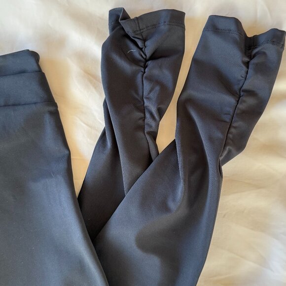 Celestine V Waist Black Shiny Leggings - Picture 6 of 7